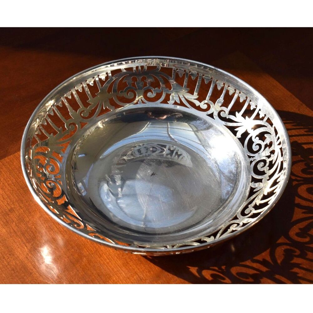 Vintage Marples & Co Sheffield EPNS Reticulated Bowl England Silverplate A1 - 9"
